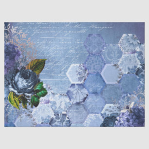 Papel de Tecido Design 9 Blue Bee Series