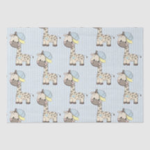 Papel de Tecido do Baby Boy Giraffe Personalizado