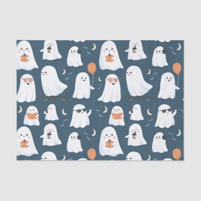 Papel de Tecido do Halloween de Espíritos Livres (Frente )