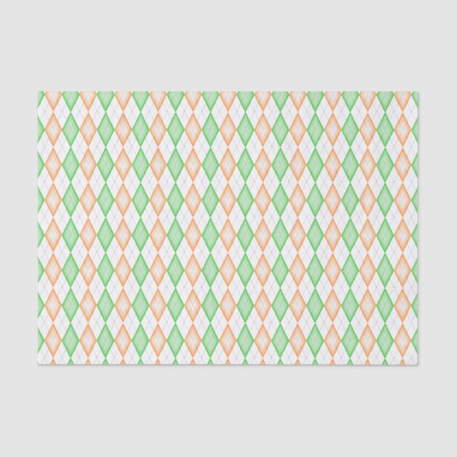 Papel de Tecido do Irish Flag Argyle (Frente )