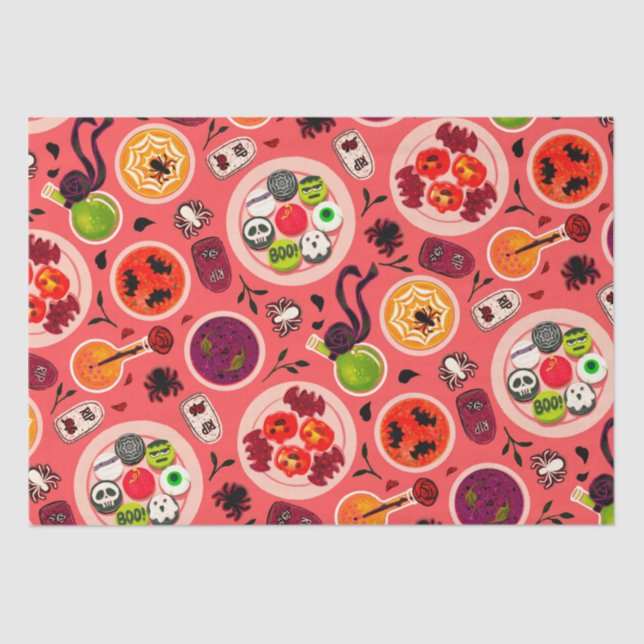 Papel de Tecido do Partido do Challoween (Frente )