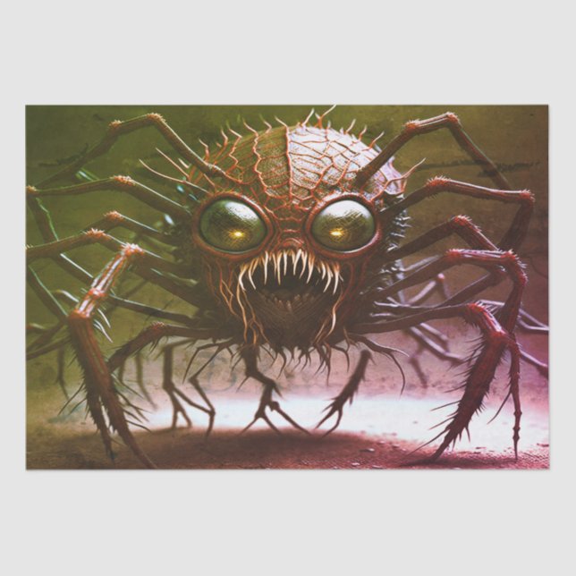 Papel de Tecido do Red Monster Halloween (Frente )