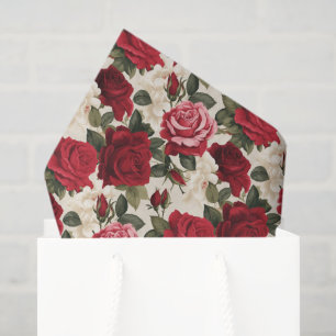 Papel de Tecido do Rosa vermelha