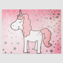 Papel de Tecido do Unicórnio Rosa