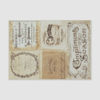 Papel de Tecido Ephemera de Natal
