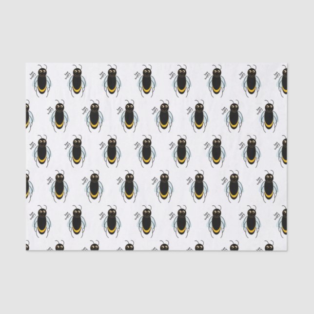 Papel de Tecido Feliz da Bee (Frente )