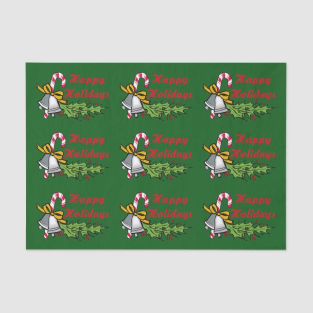 Papel de Tecido Feliz Feriado (Frente )