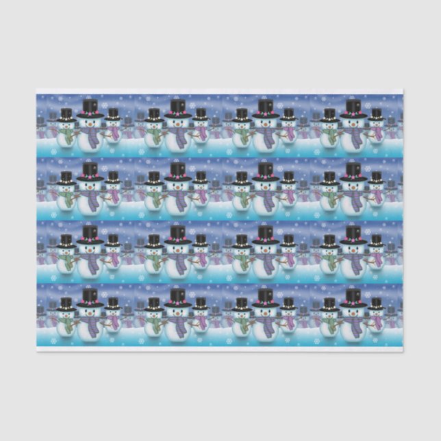 Papel de Tecido Feriado de Neve Cute (Frente )