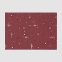 Papel de Tecido Feriado Estrelado - Vermelho com E