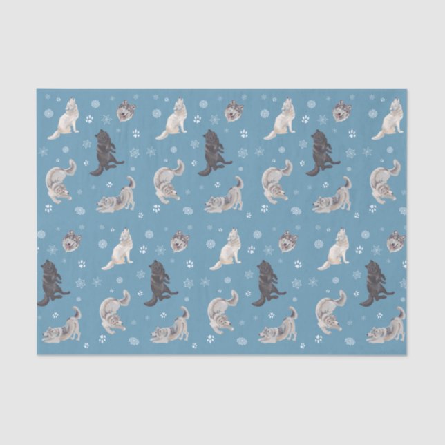 Papel de Tecido Feriado Wolf (Frente )