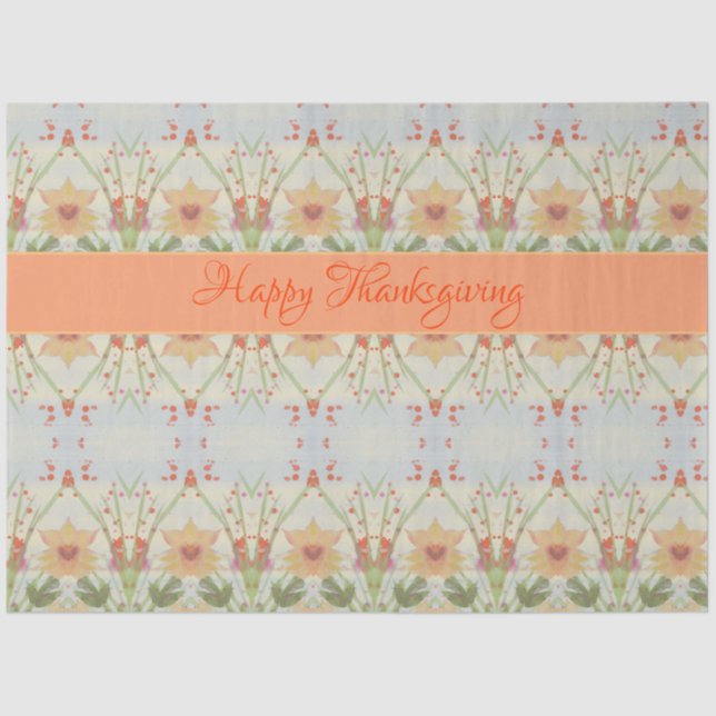 Papel de Tecido Flor de Ação de Graças Bonito (Frente )