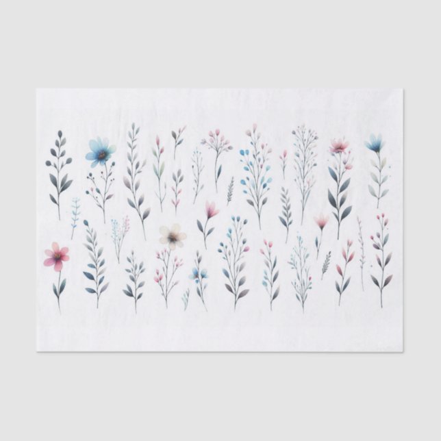 Papel de Tecido Floral (Frente )