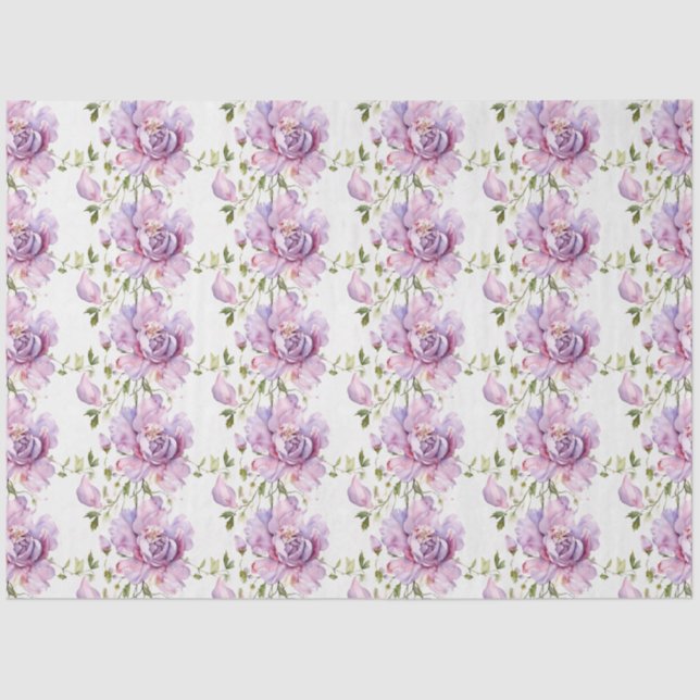 Papel de Tecido Floral Romântico (Frente )