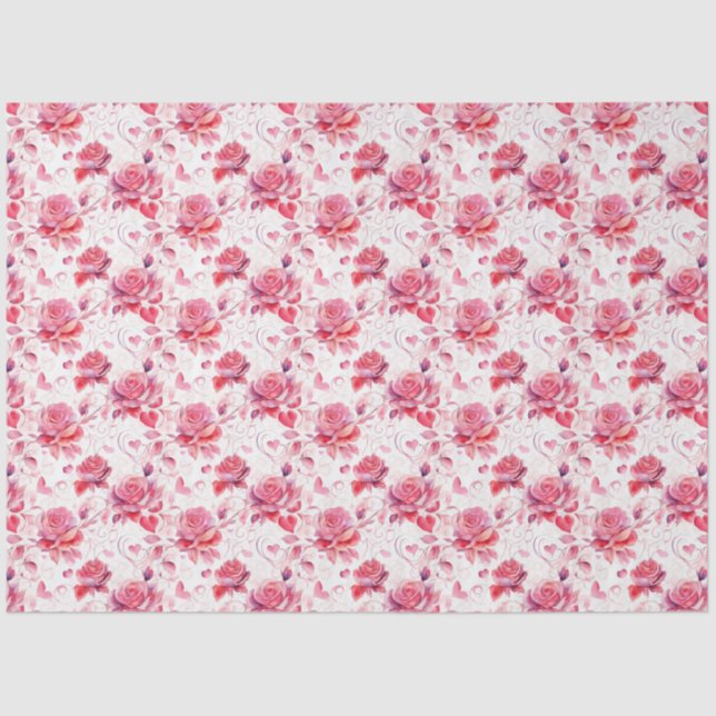 Papel de Tecido Floral Romântico (Frente )