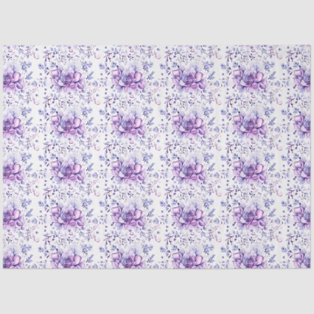 Papel de Tecido Floral Romântico (Frente )