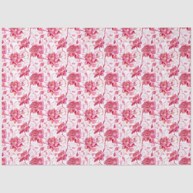Papel de Tecido Floral Romântico (Frente )