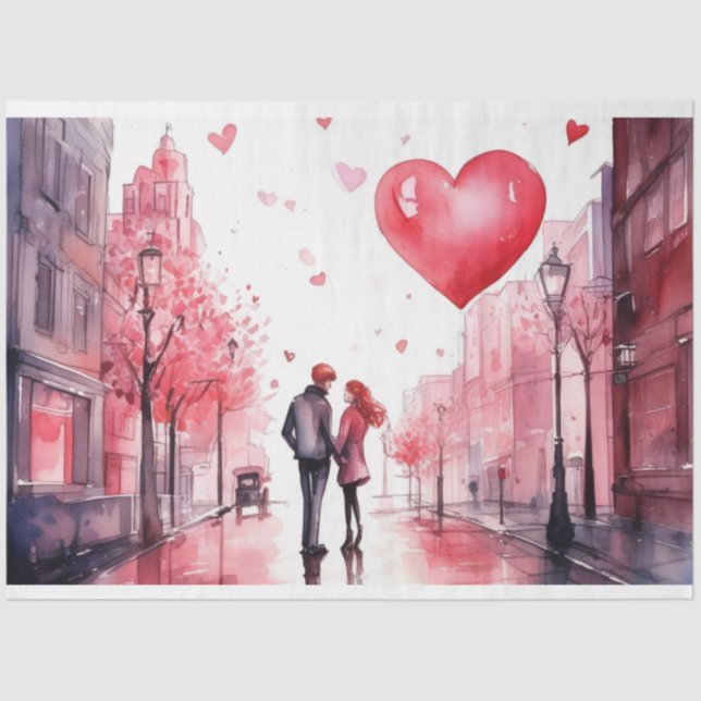 Papel de Tecido Floral Romântico (Frente )