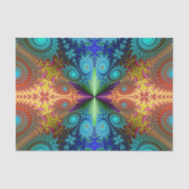 papel de tecido fractal espiral (Frente )