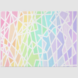 Papel de Tecido Geométrico com Gradação Arco-Íris