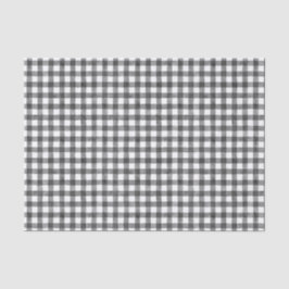 Papel de Tecido Gingham de Cor-de-Água Preta