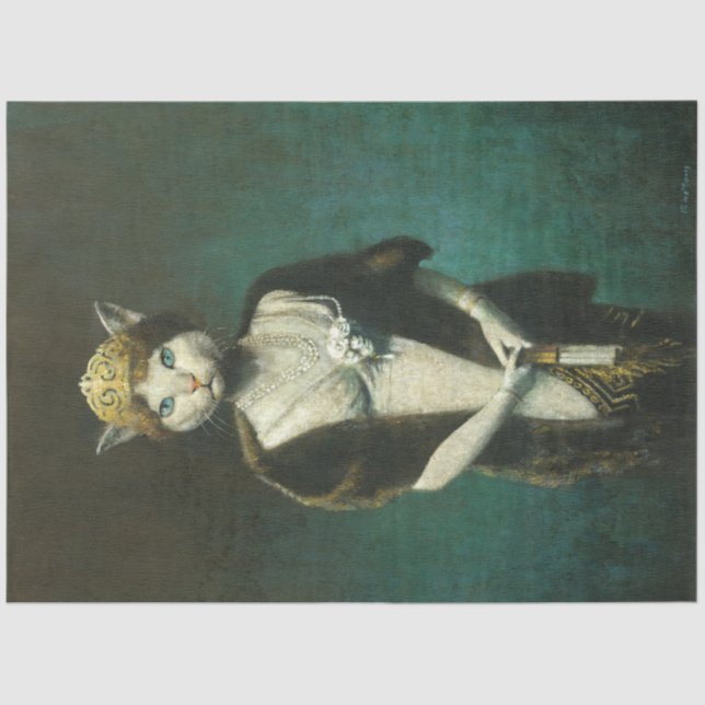 Papel de Tecido Glamoroso para Gatos (Frente )