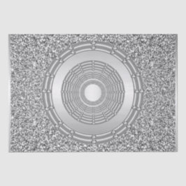 Papel de Tecido Glitor de Prata