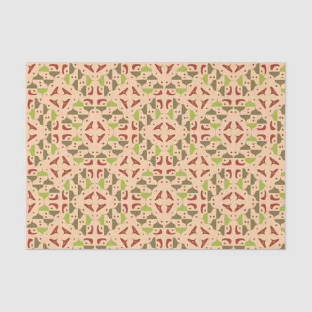 Papel de Tecido Gráfico Moderno Retro Boho (Frente )