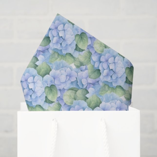 Papel de Tecido Hydrangeas (Sacola de presentes)