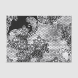 Papel de Tecido LACE PRETO