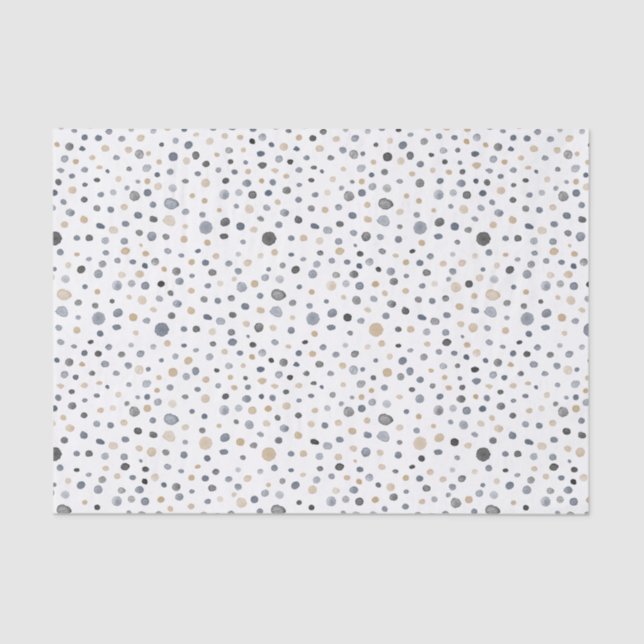 Papel de Tecido Lars Confetti Watercolor Pontos (Frente )