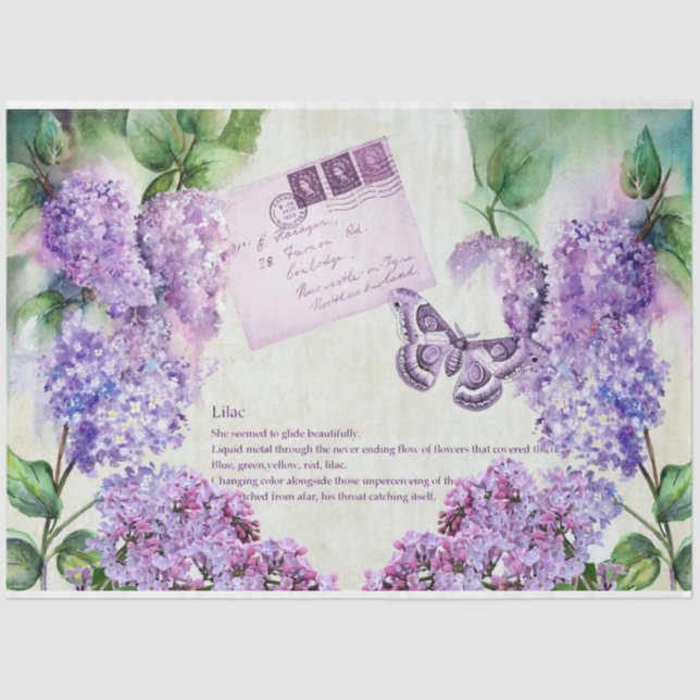 Papel de Tecido Lilac Days Design Série 5 (Frente )