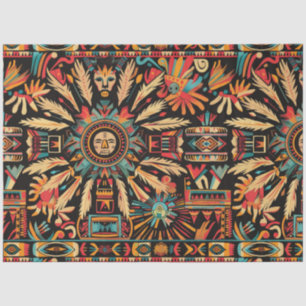 Papel de Tecido Luxo "Aztec Dream" de Teal Radiant