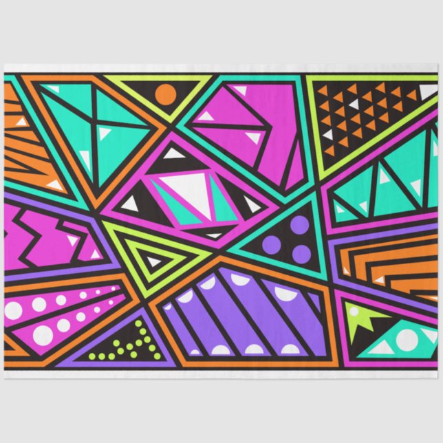 papel de tecido neon-abstrato (Frente )