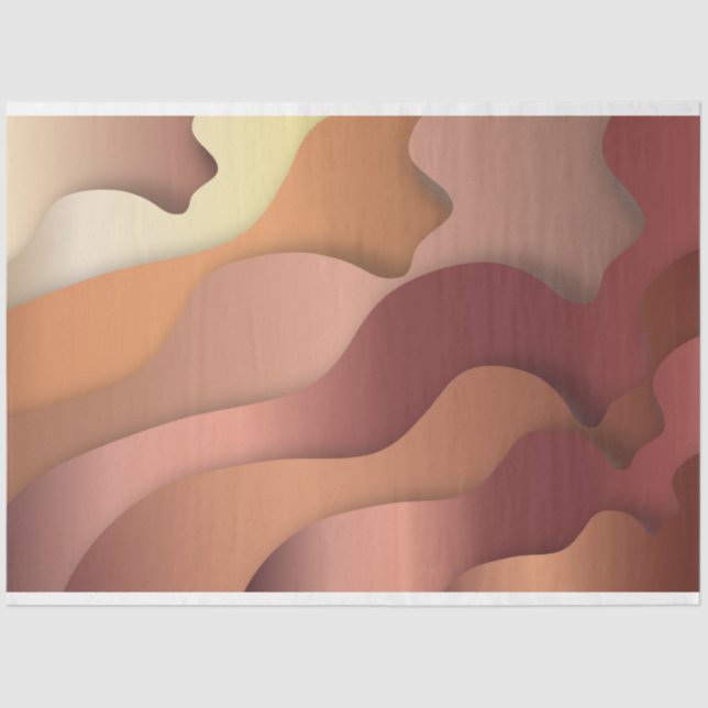 papel de tecido oceânico de cobre (Frente )