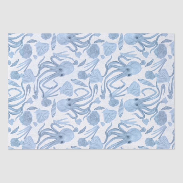 Papel de Tecido Octo Azul Profundo (Frente )