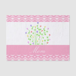 Papel De Tecido Padronizado Rosa Para A Mãe