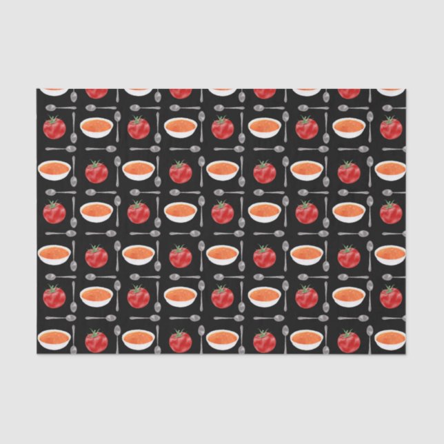 Papel de tecido para Azulejo de sopa de tomate (Frente )