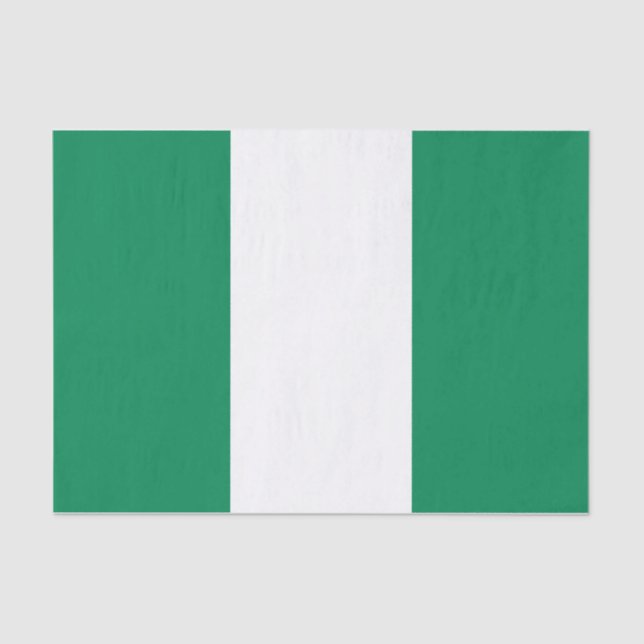 Papel de tecido Patriótico com bandeira da Nigéria (Frente )
