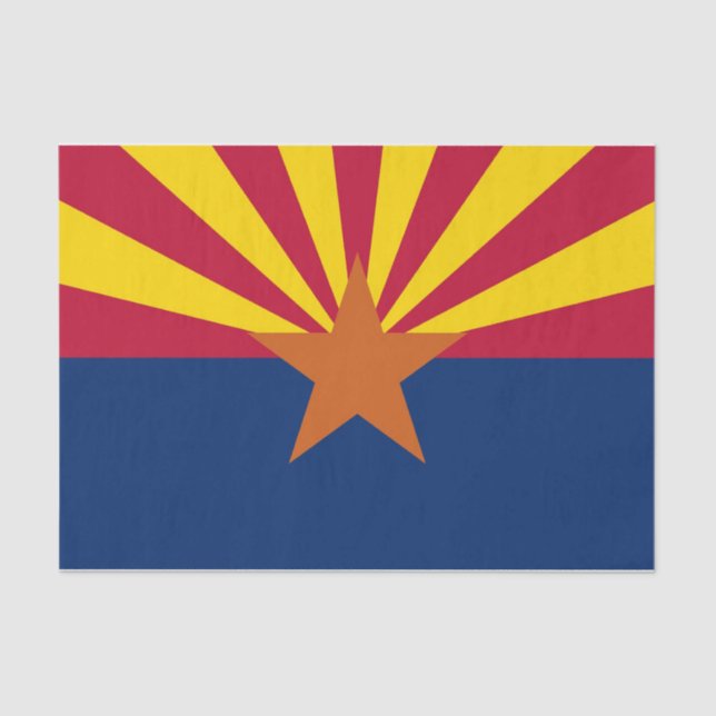 Papel de tecido patriótico com bandeira de Arizona (Frente )