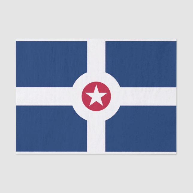 Papel de tecido Patriótico com bandeira de Indianá (Frente )