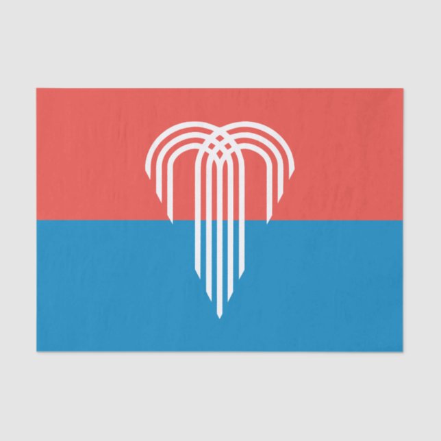 Papel de tecido Patriótico com bandeira de Kansas  (Frente )