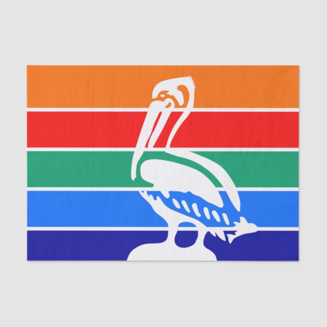 Papel de tecido patriótico com bandeira de Ruas. P (Frente )