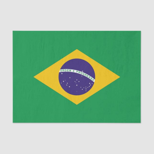 Papel de tecido Patriótico com bandeira do Brasil (Frente )