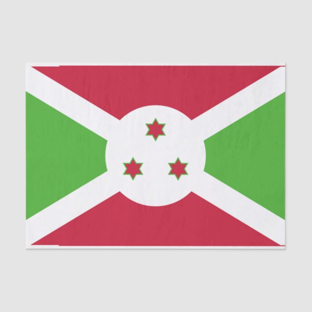 Papel de tecido Patriótico com bandeira do Burundi (Frente )