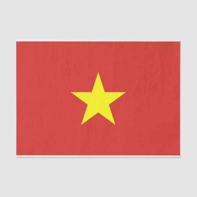 Papel de tecido Patriótico com bandeira do Vietnam (Frente )