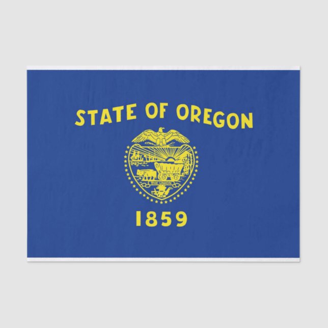 Papel de tecido Patriótico com bandeira Oregon, EU (Frente )