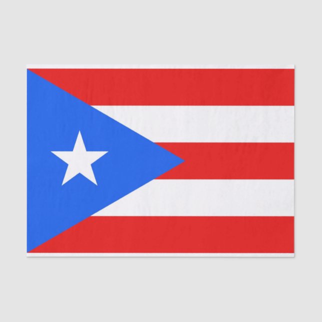 Papel de tecido Patriótico com bandeira Porto Rico (Frente )