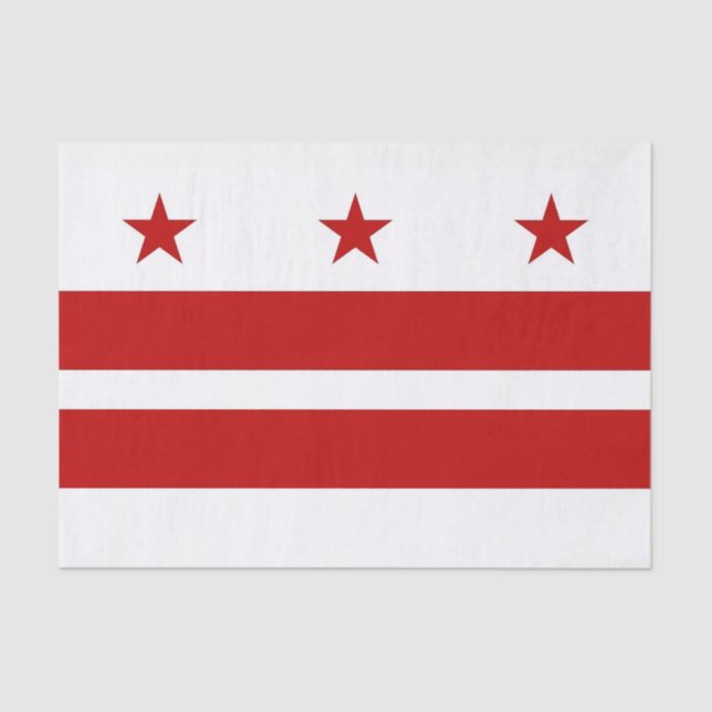 Papel de tecido Patriótico com bandeira Washington (Frente )