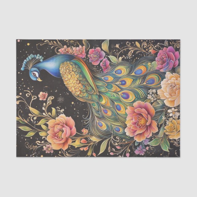 Papel de Tecido Peacock (Frente )