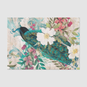 Papel de Tecido Peacock Elegante